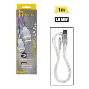 Usb cable lightning 2.0 amp m/col 1.0m