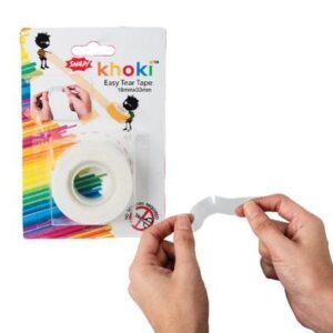 Tape adhesive easy tear clear 33x18mm