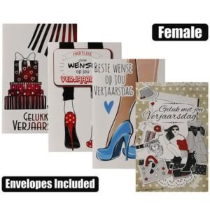 Card & envelope birthday - female afr
