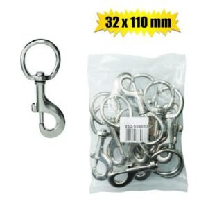Snap-hook+swivel cp 32x110mm bulk