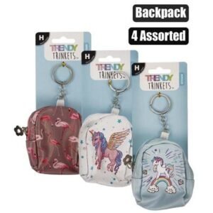 Keychain mini backpack flamingo/unicorn