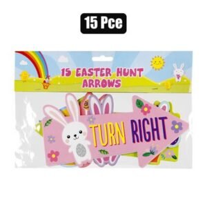 Bunny arrow signs easter hunt 15pc