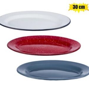 Plate enamel 30cm oval