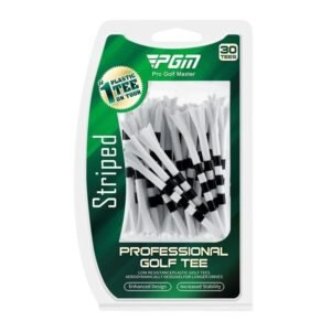 PGM - Striped Golf Tees - Durable, Consistent Height Markers