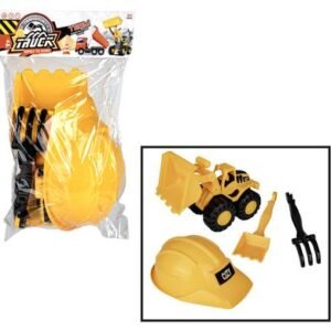 Boys playset constr helmet&vehicle set